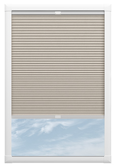 Hatched (Blackout), Pale Cream - Perfect Fit Blind